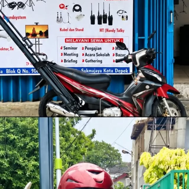 Untuk pengiriman yg satset dan cepat kita utamakan sepeda motor yg bisa menembus kemacetan tapi tetap memperhatikan keamanan driver maupun alat yg diangkut Bageur5 menyewakan: , mic wireless, soundsystem, mixer, proyektor, speaker portable, hingga perlengkapan event lainnya.